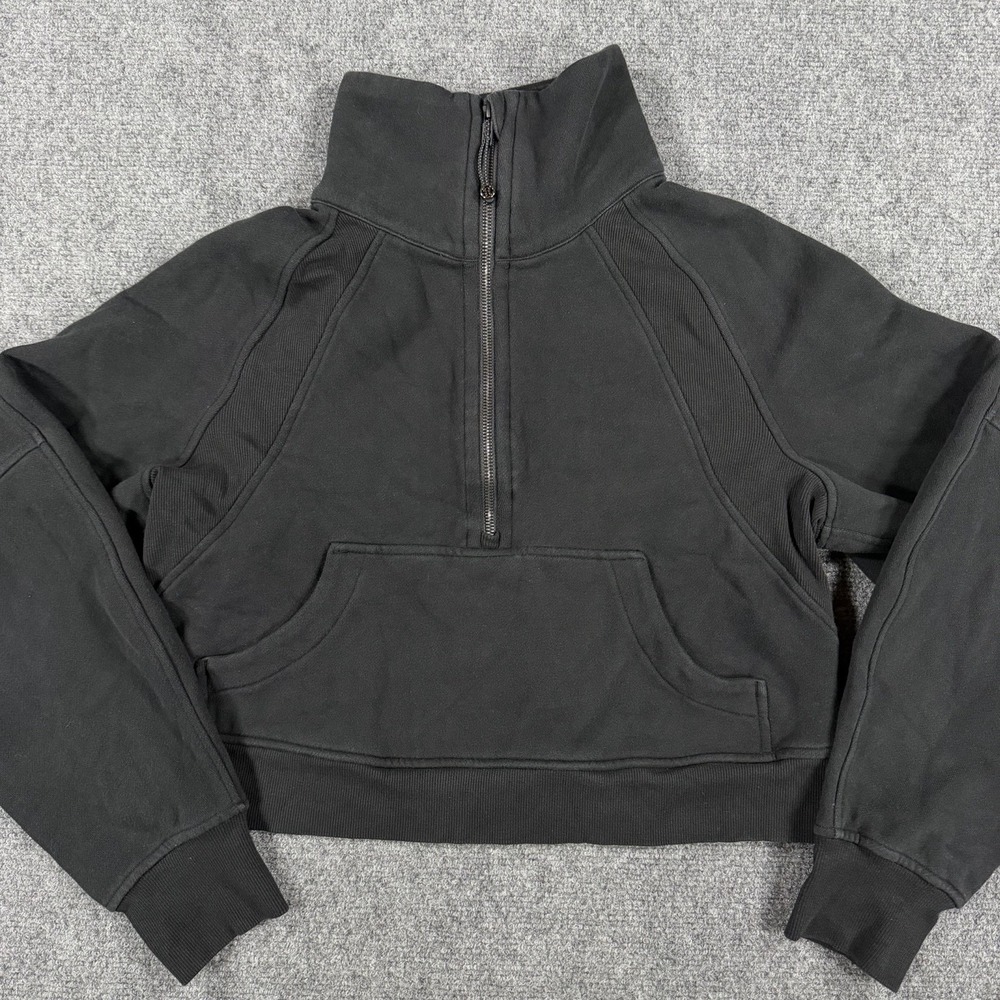 Lululemon Scuba Funnel Neck Half Zip XS/S Black‎ Oversized Pullover Sweatshirt